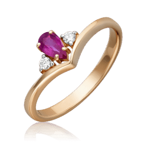rose gold ruby diamond ring-073