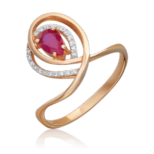 rose gold ruby diamond ring-067