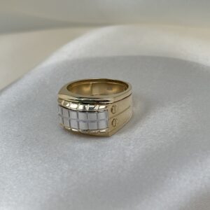 14k Two tone Gold Mens Ring2