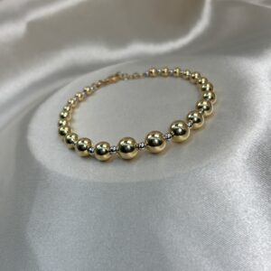 18k White and Yellow Gold Mixed Orbs