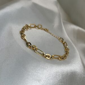 18k Yellow Hollow Gold Flat paper Clip