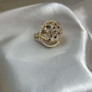 18k Gold Panther with multi-stone