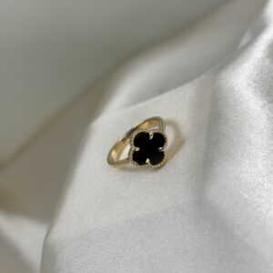 18k Gold adjustable Black clover