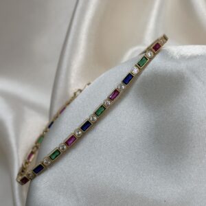 18k Multi Color Stones