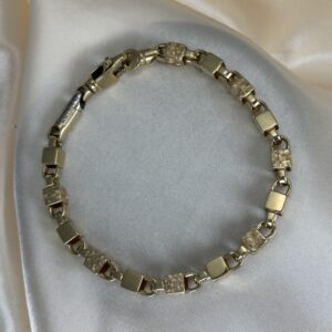 14K YELLOW GOLD LOCK LINK BRACELET