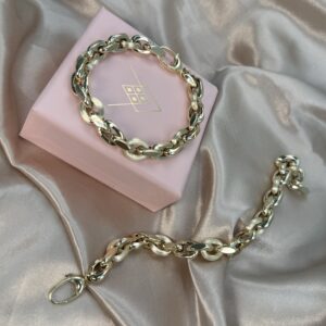 14k Solid Alt twisted N Plain Bracelet - Unisex