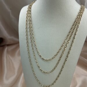 14k Gold DNA Twist Chain Necklace - Italian Helix