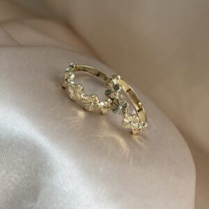 14k Gold Floral Earrings