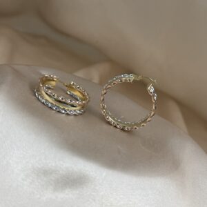 14k Twisted Rope Hoop Earrings
