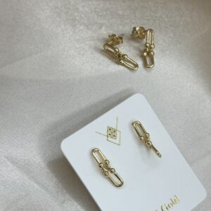 18k Gold Hardwear Mini Link Earrings in Yellow