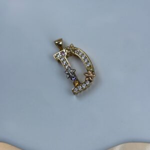 14K D LETTER PENDANT