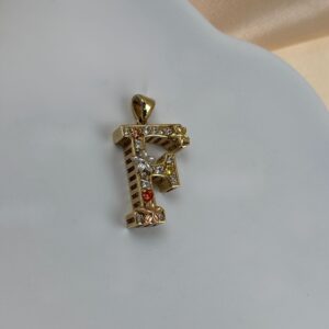 14K F LETTER PENDANT
