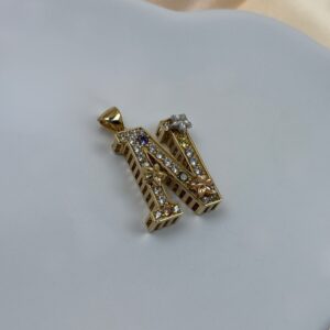 14K N LETTER PENDANT