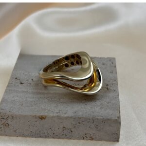 14K WAVY HINGED RING