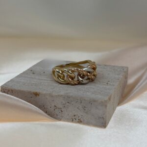 14K TRI-TONE CUBAN LINK