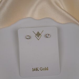 14K GOLD SINGLE STUD DIAMOND