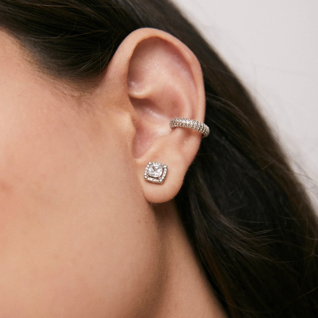 EARCUFF DOBLE VERA SILVER