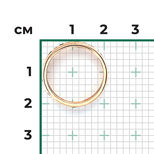 Rose gold ring with diamonds and emeralds-105