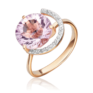 Rose Gold with Amethyst and Diamonds-116