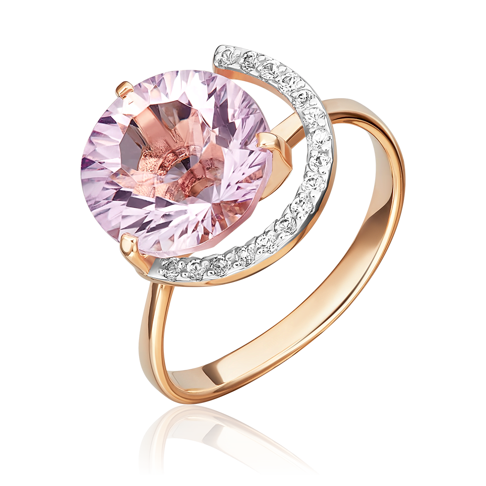 Rose Gold with Amethyst and Diamonds-116