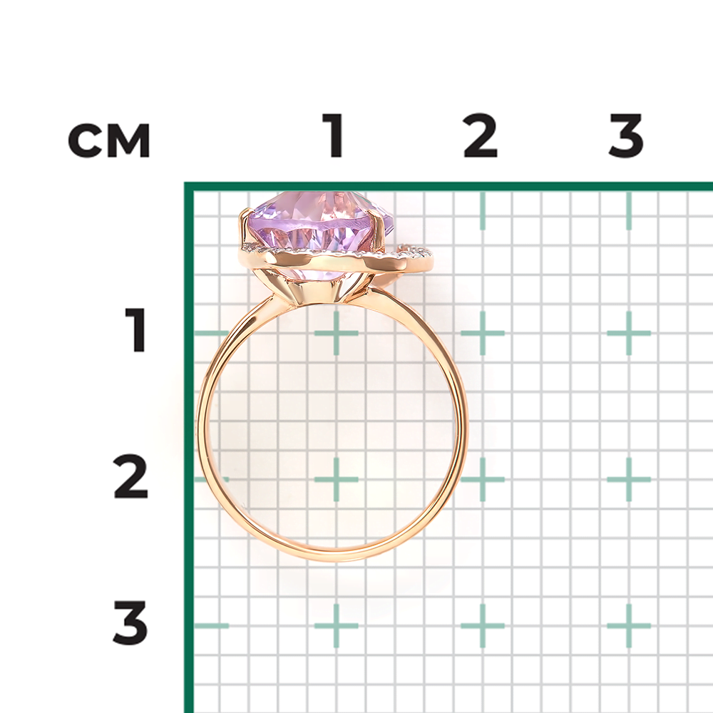Rose Gold with Amethyst and Diamonds-116