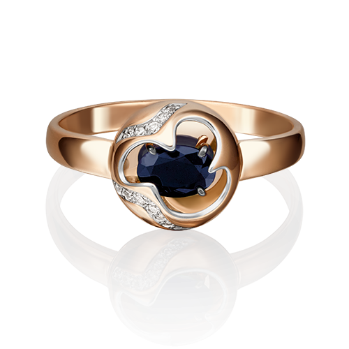 Rose Gold Sapphire Ring-042