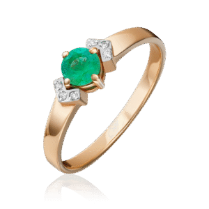 rose gold with emerald and diamonds-106
