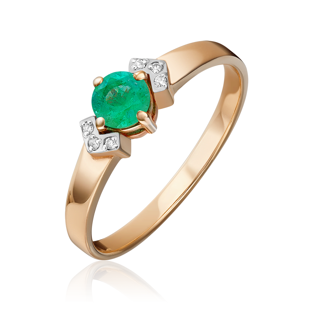 rose gold with emerald and diamonds-106