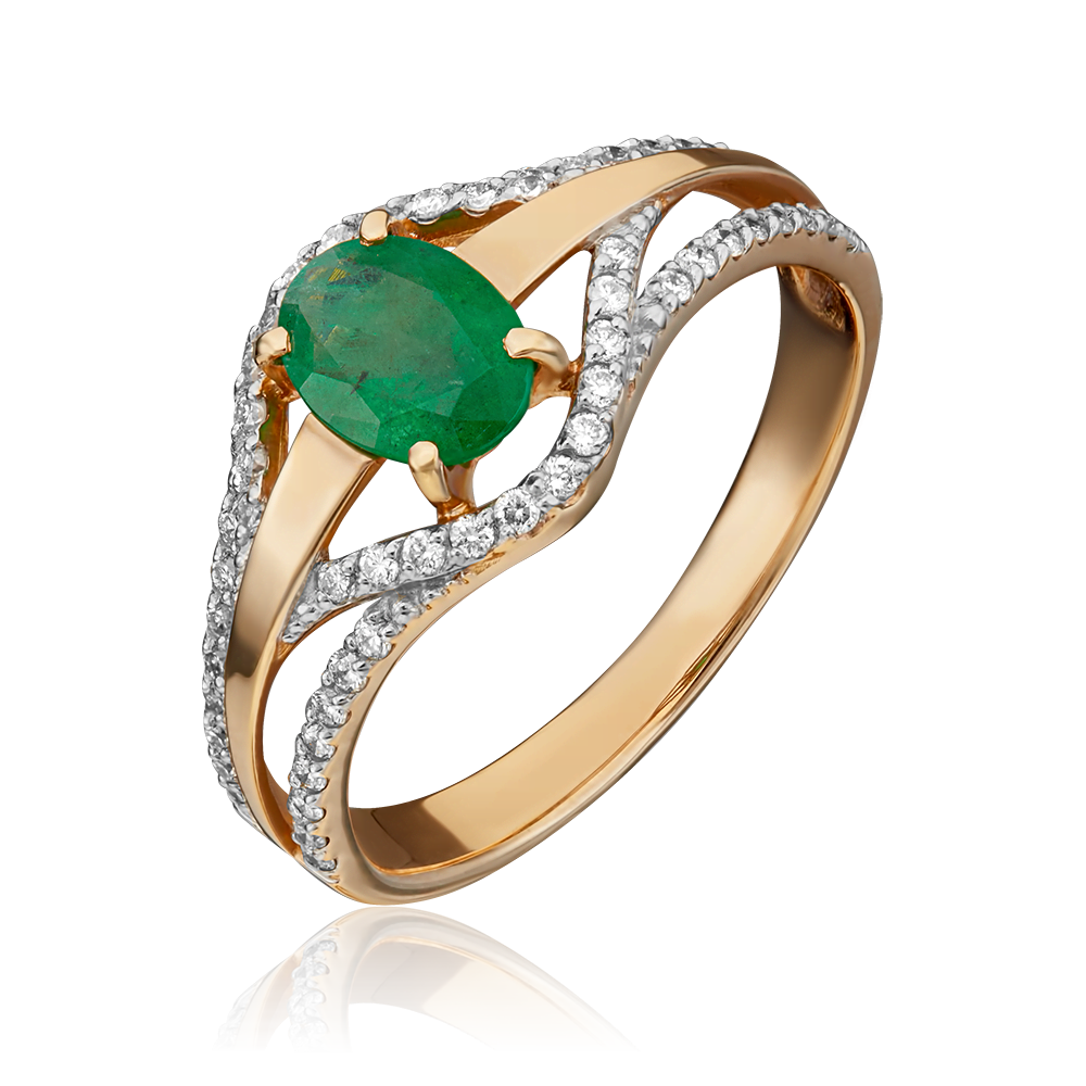Rose gold with Emeralds and Diamonds-059