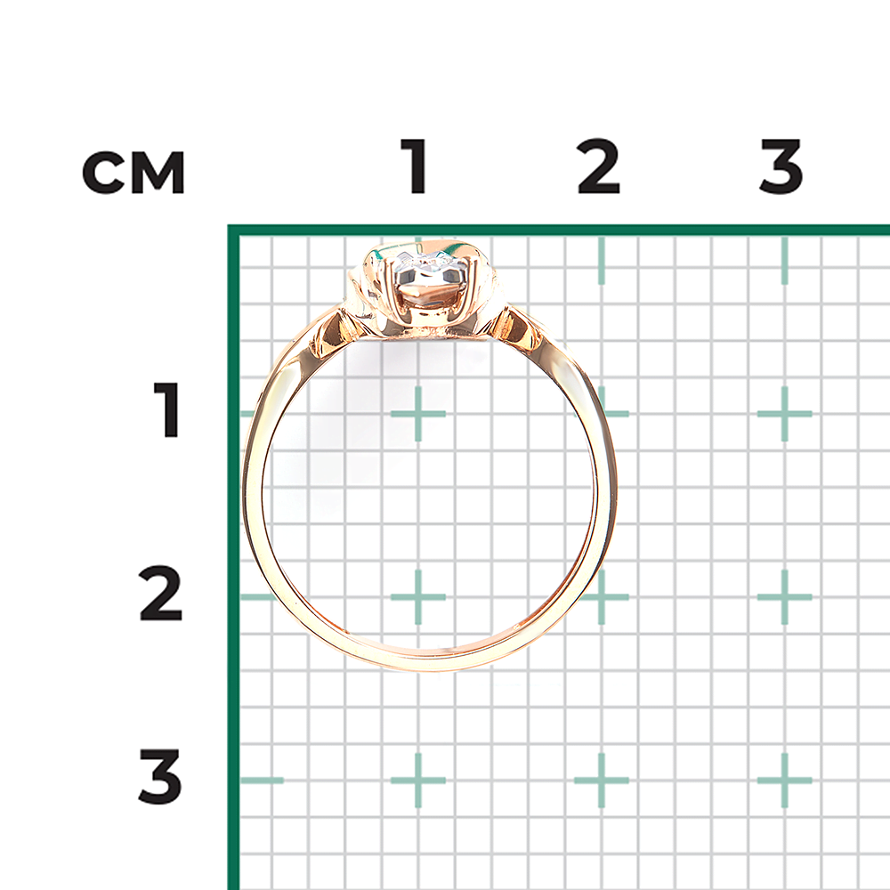 Combined gold and diamond ring-086