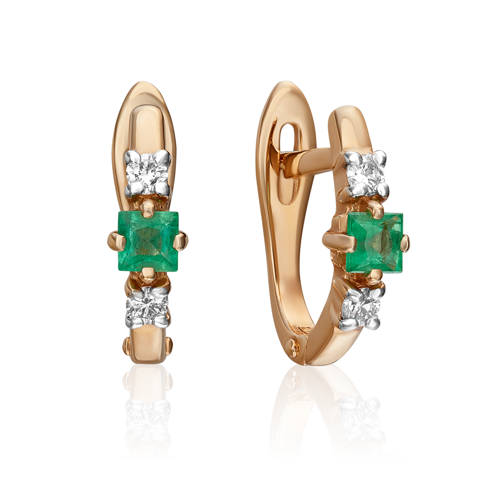 Rose gold with emerald and diamonds-007