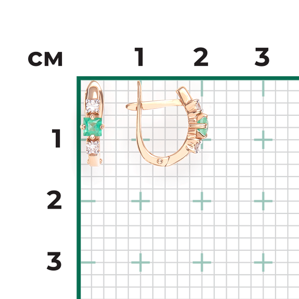 Rose gold with emerald and diamonds-007