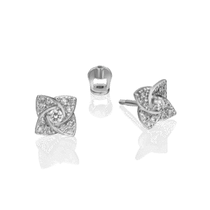 Stud Earrings in white gold with Diamonds-037