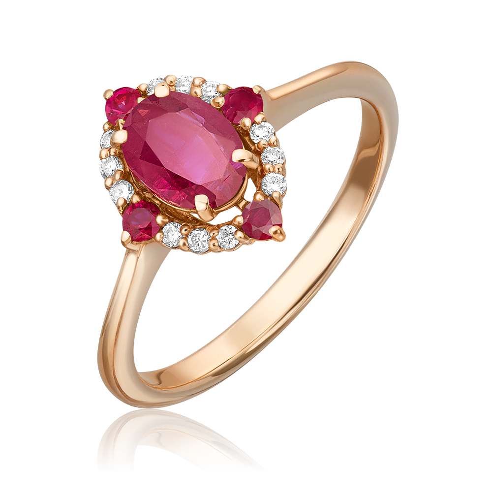 rose gold ring with rubies and diamonds-088