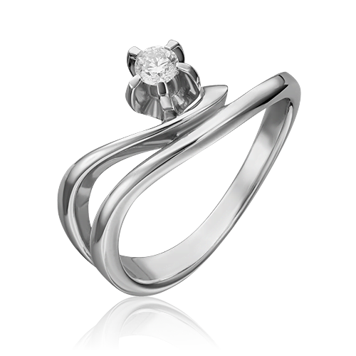 white gold diamond ring-054