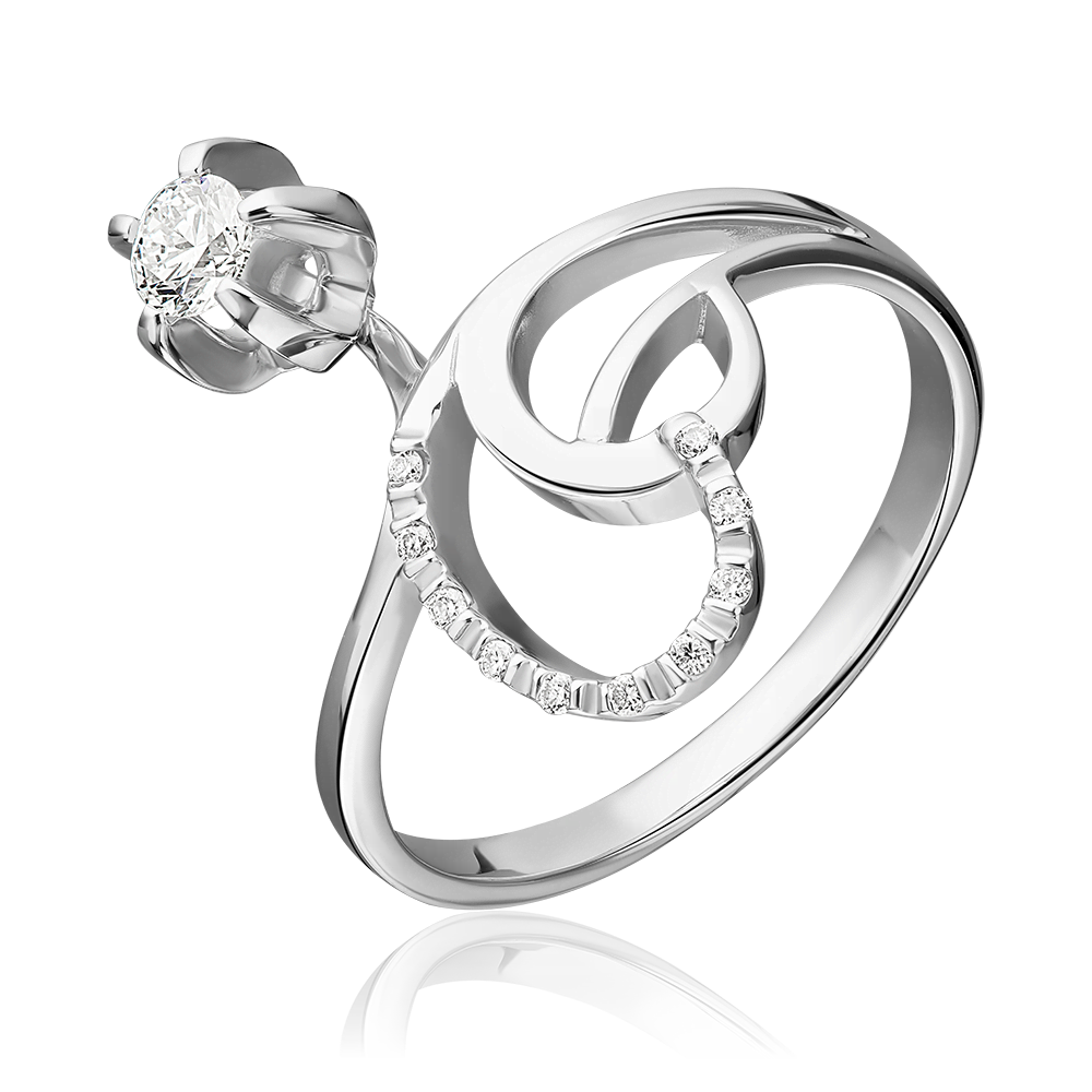 White gold diamond ring-006