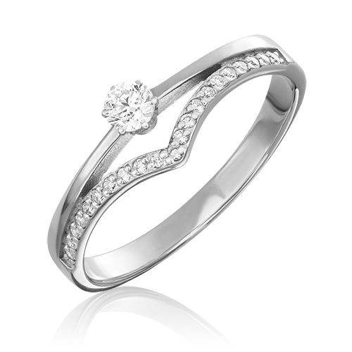 white gold diamond ring-057