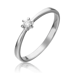 White Gold Diamond Engagement Ring-091