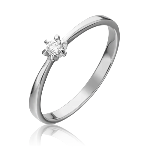 White Gold Diamond Engagement Ring-091