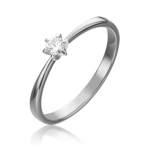 White Gold Diamond Engagement Ring-107