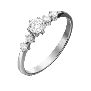 white gold diamond ring-090