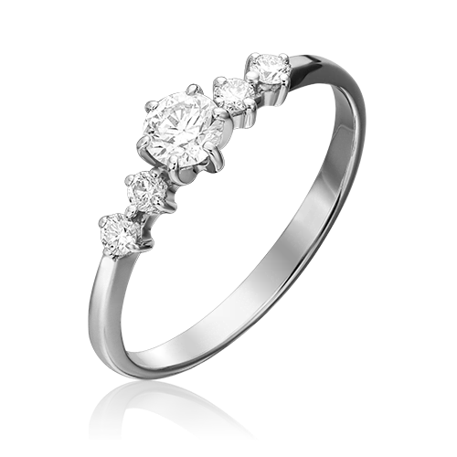 white gold diamond ring-089
