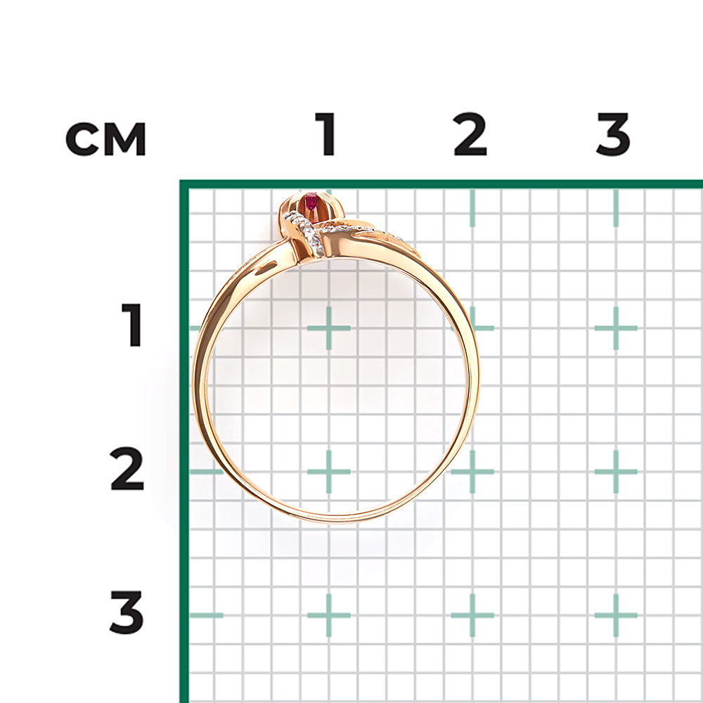 Rose gold ruby diamond ring-022