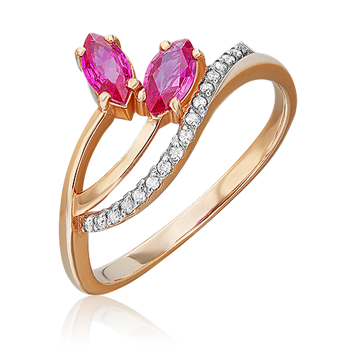 rose gold ring with rubies and diamonds-097