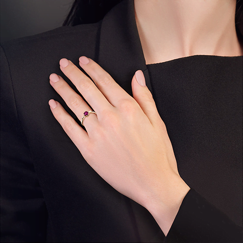 Rose Gold Ruby Ring-032