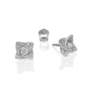 Stud Earrings in white gold with Diamonds-037