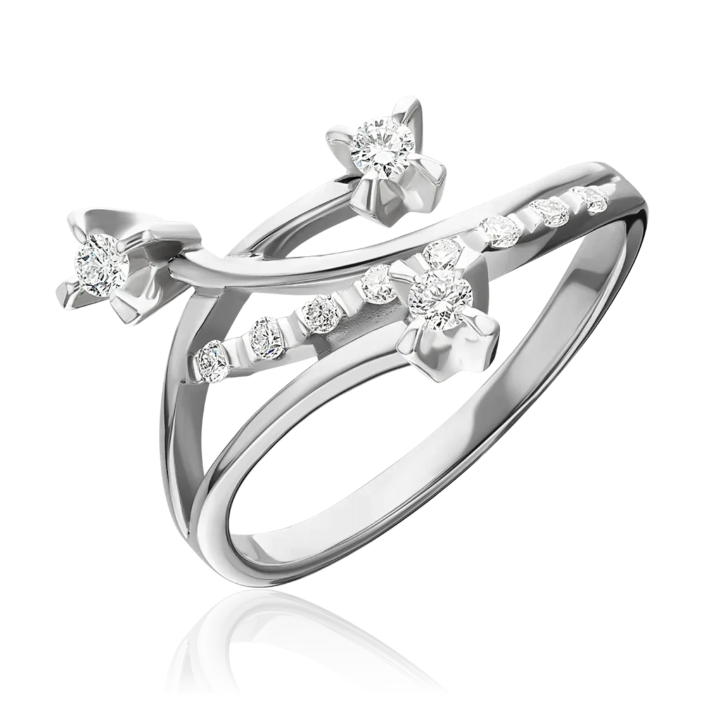 White gold diamond ring-017