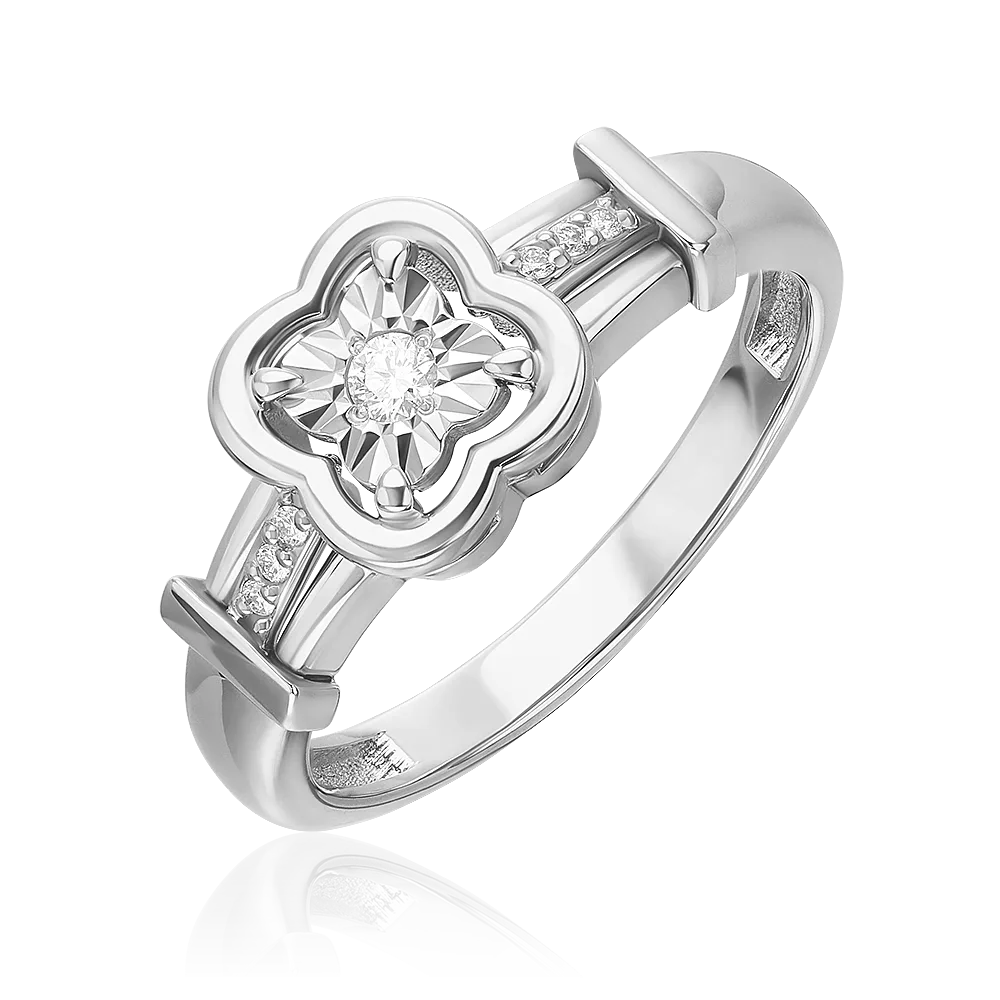 White Gold Diamond Ring-041