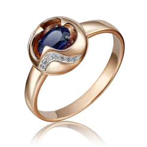 Rose Gold Sapphire Ring-042