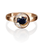 Rose Gold Sapphire Ring-042